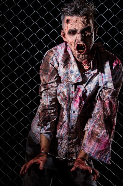 Straszny kostium zombie cosplay