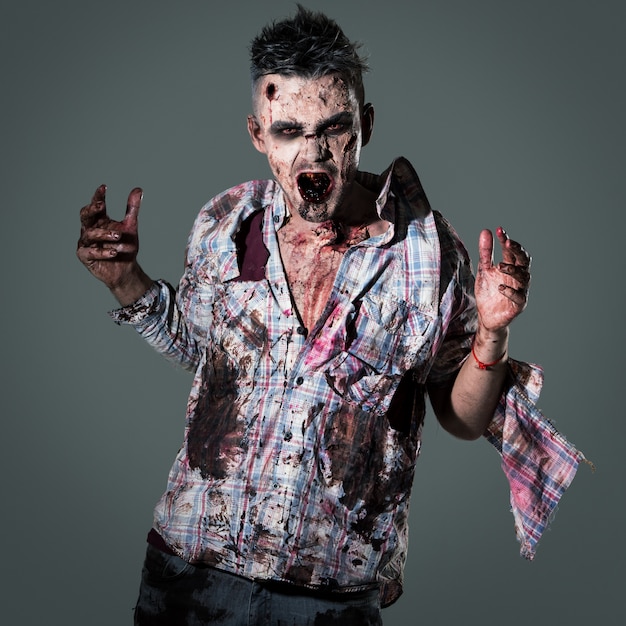 Straszny kostium zombie cosplay