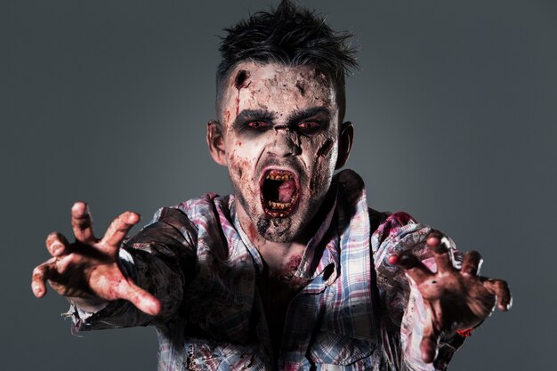 Straszny kostium zombie cosplay