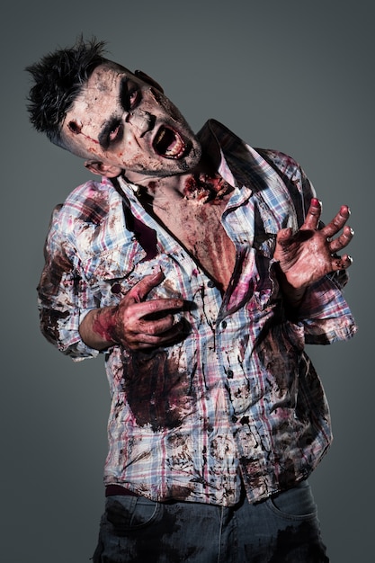 Straszny kostium zombie cosplay