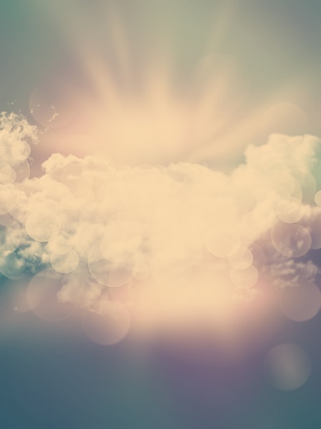 Bezpłatne zdjęcie streszczenie chmury tła z rocznika efekt dodany