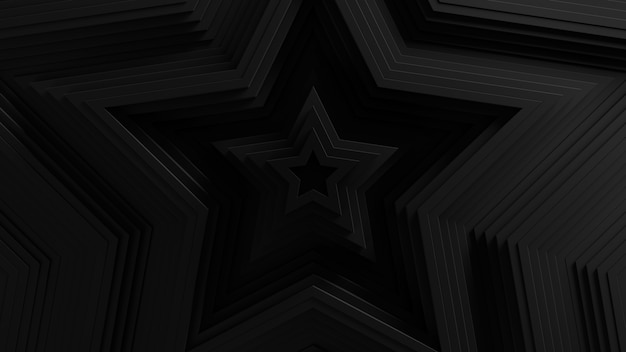 Bezpłatne zdjęcie streszczenie tło oscylacja żaluzje w kształcie gwiazdy. . falowana powierzchnia gwiazdy 3d. przemieszczanie elementów geometrycznych.