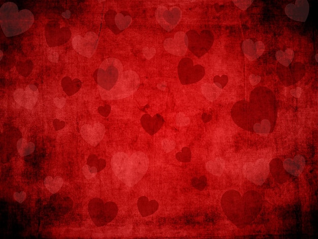 Styl grunge Walentynki tło z projektem serca