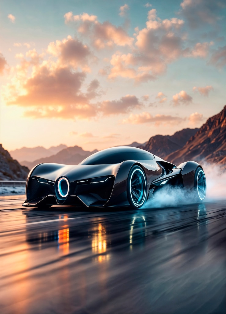 Bezpłatny plik Zdjęcie sunset supercar drift