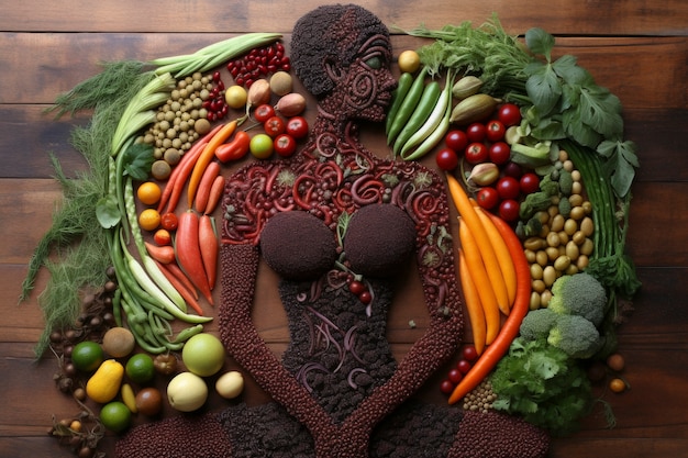 Święto Światowego Dnia Zdrowia ze zdrowym jedzeniem.