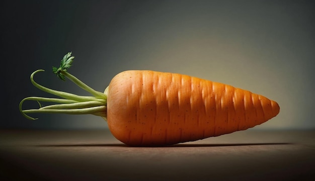 Świeża organiczna dojrzała marchewka i zdrowe odżywianie generatywne AI
