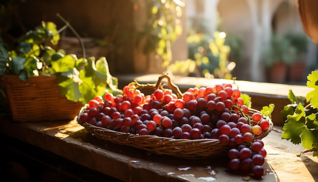 Bezpłatne zdjęcie Świeżość natury, organiczne owoce, dojrzałe i soczyste, generowane przez sztuczną inteligencję