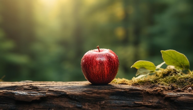 Świeżość natury zbiera organiczne jabłka zdrowe odżywianie dojrzałych owoców generowanych przez sztuczną inteligencję