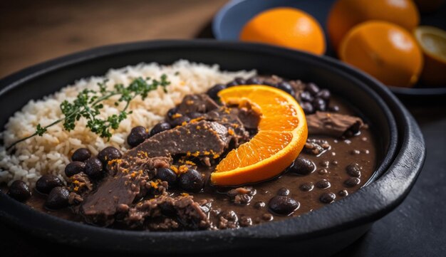 Świeży i zdrowy lunch serwowany w misce generatywnej AI