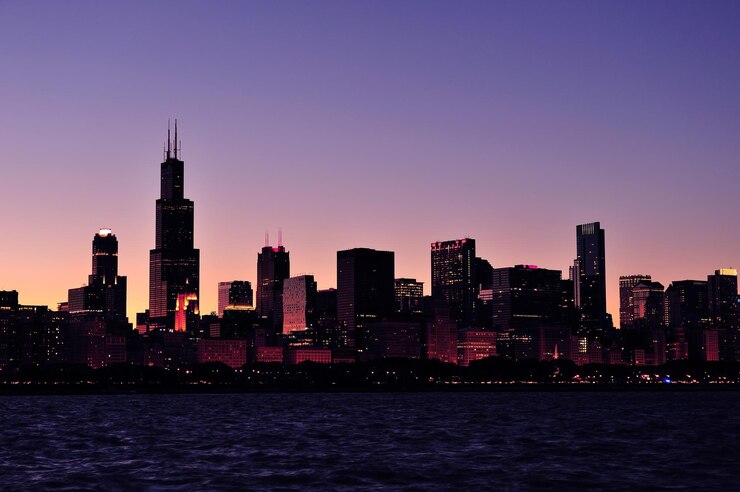 Bezpłatny plik Zdjęcie sylwetka chicago