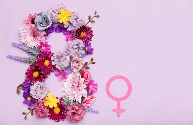 Bezpłatne zdjęcie symbol kwiat dzień kobiet