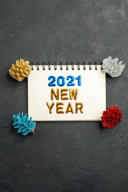 Szczęśliwego Nowego Roku 2021 Wiadomość Nad Notatnikiem