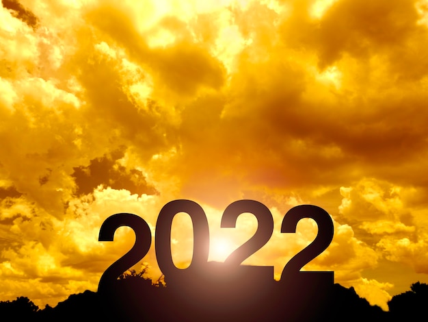 Życzenia Szczęśliwego Nowego Roku 2022 Zdjęcie Premium