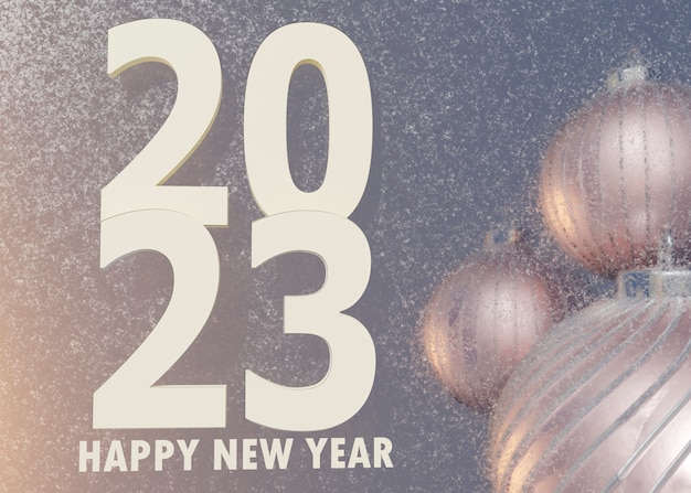 Bezpłatne zdjęcie szczęśliwego nowego roku z globusami