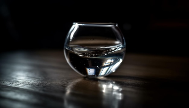 Bezpłatne zdjęcie szklanka whisky odzwierciedla luksusowy styl życia w barze generowanym przez ai