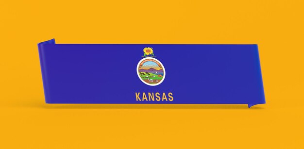 Sztandar z flagą Kansas