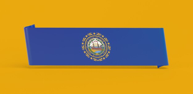 Sztandar z flagą stanu New Hampshire