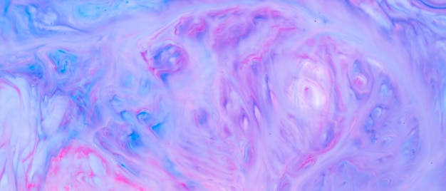 Sztuka płynna. streszczenie płynna farba teksturowanej tło z ozdobnymi spiralami i swirls. płynny różowy niebieski tło. modna tapeta
