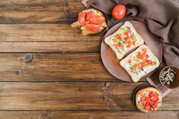 Talerz z kopią bruschetta