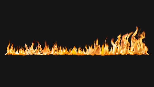 Bezpłatne zdjęcie tapeta komputerowa z płonącym płomieniem, realistyczny obraz ognia