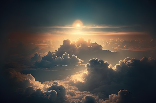 Bezpłatne zdjęcie tapeta niebo nad chmurami kinowe chmury 1