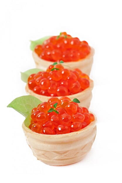 Tartlets z czerwonym kawiorem