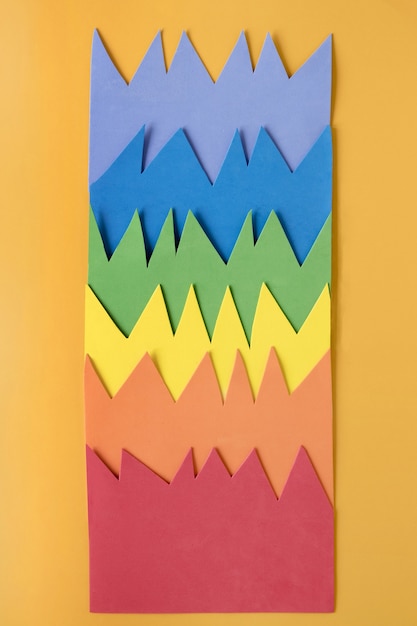 Bezpłatne zdjęcie tęczowe papierowe origami