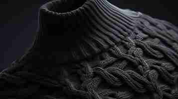 Bezpłatne zdjęcie tekstura czarnego sweterka