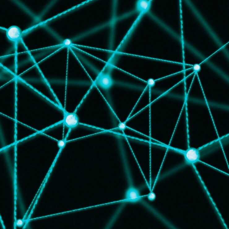 Bezpłatny plik Zdjęcie tło sieci biznesowej, łączenie kropek, projektowanie technologii