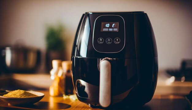Toster ekspres do kawy lodówka nowoczesny niezbędny sprzęt kuchenny wygenerowany przez AI