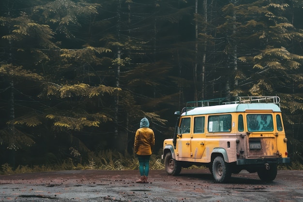 Bezpłatne zdjęcie traveling with off-road car