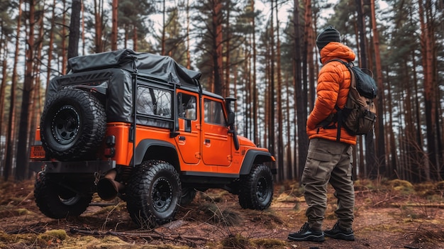 Bezpłatne zdjęcie traveling with off-road car