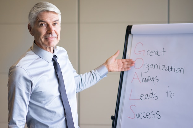 Treść Senior Expert Pokazuje tekst na Flipchart