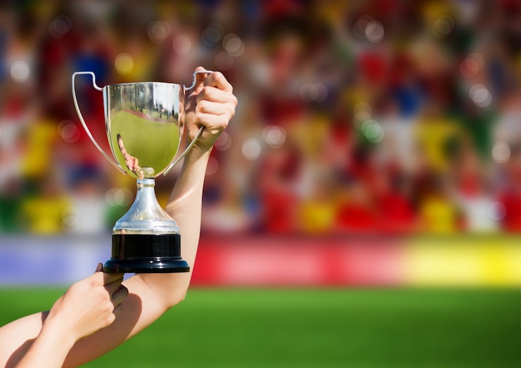 Bezpłatny plik Zdjęcie trofeum broni skrzyżowane uśmiech robotnik trawa