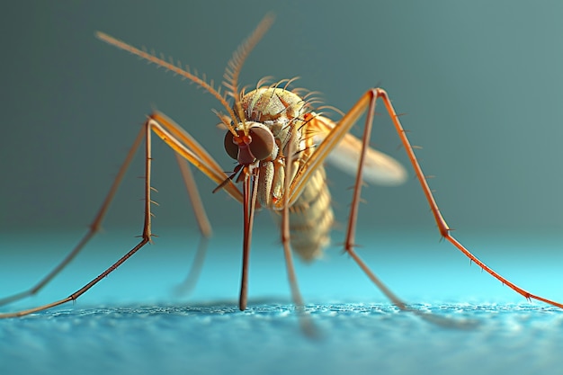 Trójwymiarowy komar w studiu