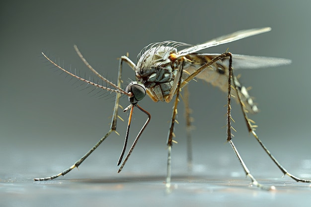 Trójwymiarowy komar w studiu