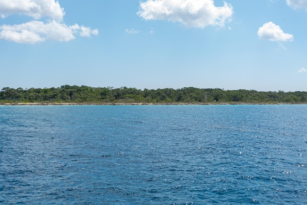 Bezpłatne zdjęcie tropikalna plaża w słoneczny dzień