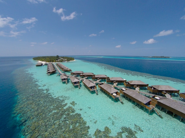 Bezpłatne zdjęcie tropikalny raj luksusowe spa laguny