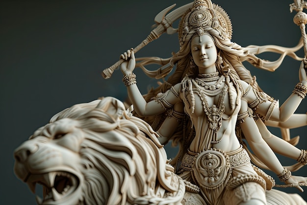 Trzecia bogini Durga na uroczystość Navratri