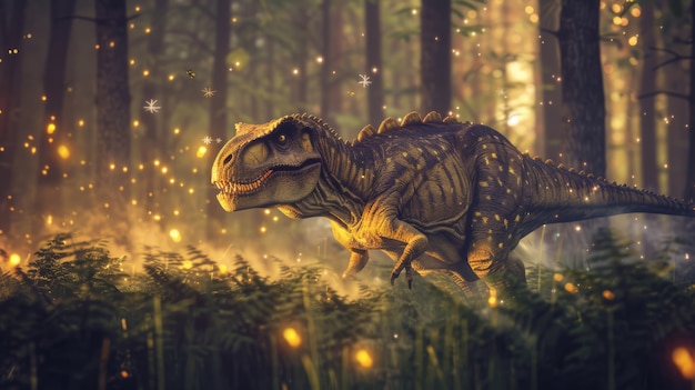 Bezpłatne zdjęcie tyrannosaurus rex in the wild