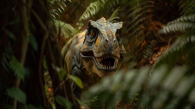 Bezpłatne zdjęcie tyrannosaurus rex na wolności