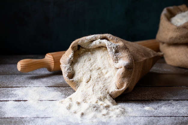 Bezpłatne zdjęcie ugotowana mąka używana do gotowania