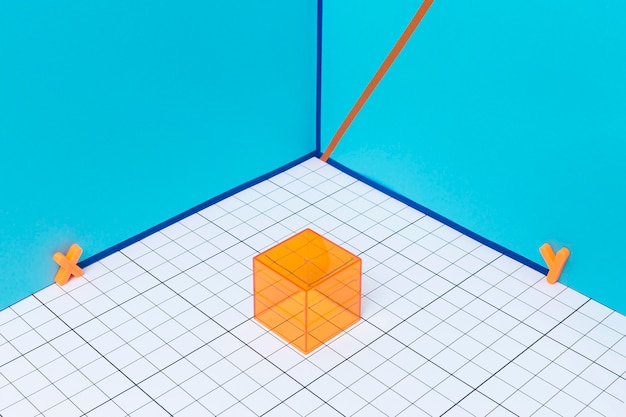 Układ geometryczny z kształtami 3d