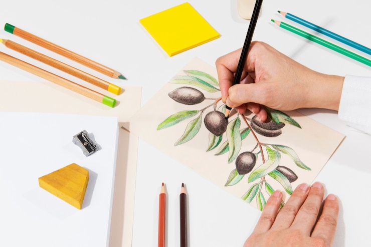 Bezpłatny plik Zdjęcie układ narzędzi programu illustrator martwa natura