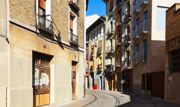 ulica europejskiego miasta. Pamplona