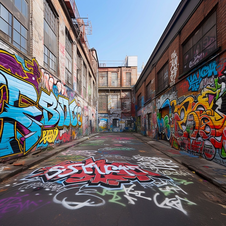 Bezpłatny plik Zdjęcie ulice nowego jorku pełne graffiti