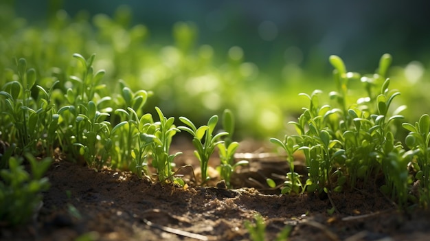 Bezpłatne zdjęcie uprawa roślin organicznych i ekologicznych w tle pól