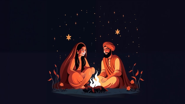 Bezpłatne zdjęcie uroczystość lohri w indiach