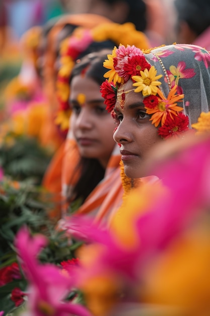 Bezpłatne zdjęcie uroczystość navratri bóstwa.