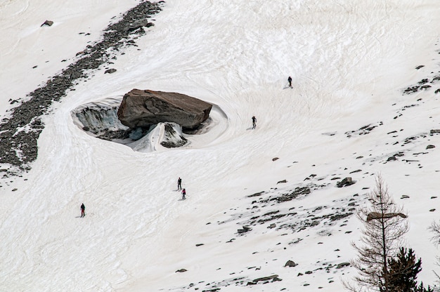 Bezpłatne zdjęcie valee blanche, mont blanc